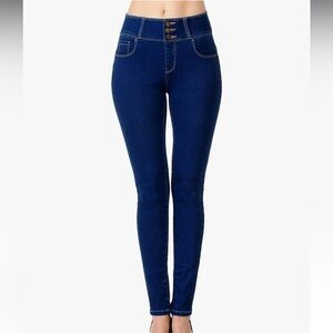 WAX JEANS HIGH WAISTED BUTT LIFTING  DENIM SIZE 5